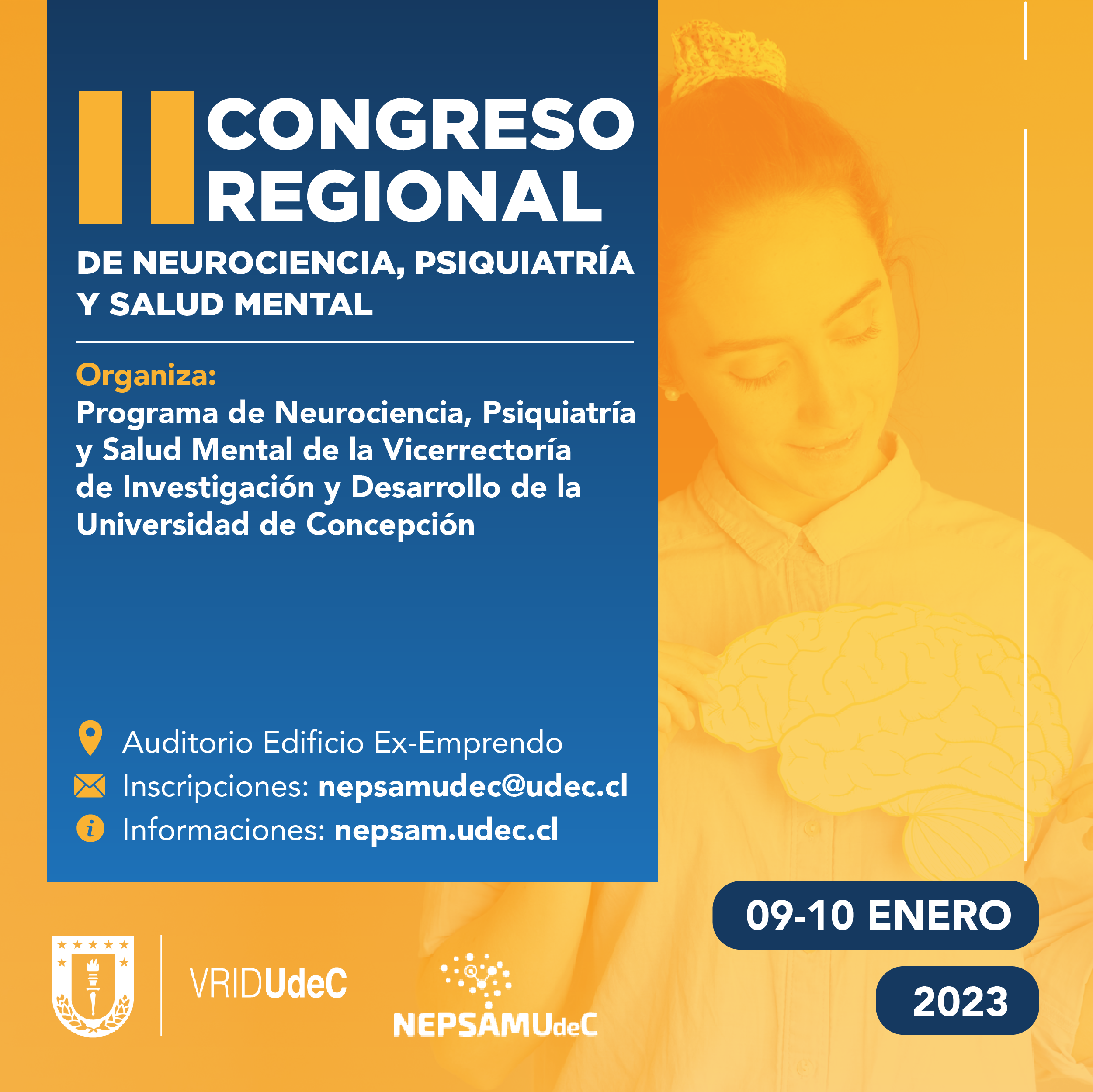 9 y 10 de enero: II Congreso Regional de Neurociencia, Psiaquiatría y Salud Mental