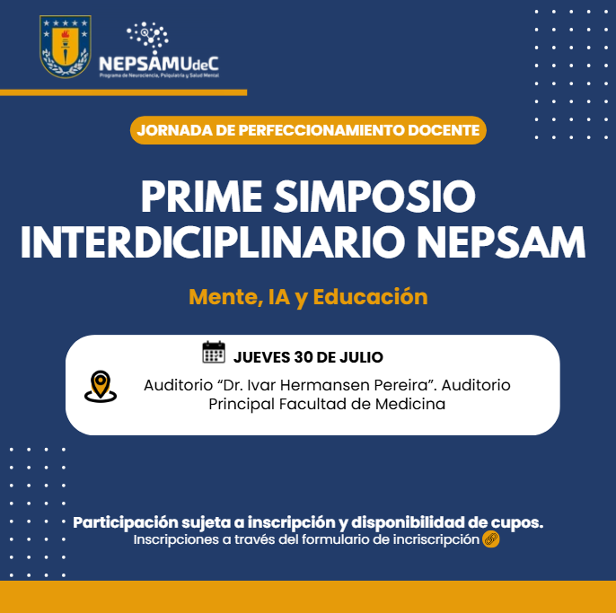 NEPSAM participará en las Jornadas de Perfeccionamiento Docente UdeC con simposio sobre mente, inteligencia artificial y educación